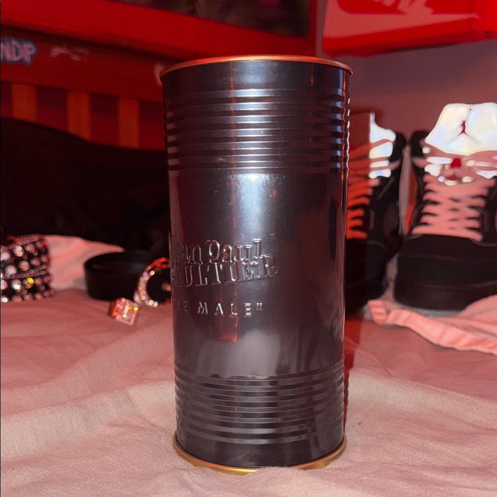 Jean Paul Gaultier Black and Gold Tin Can